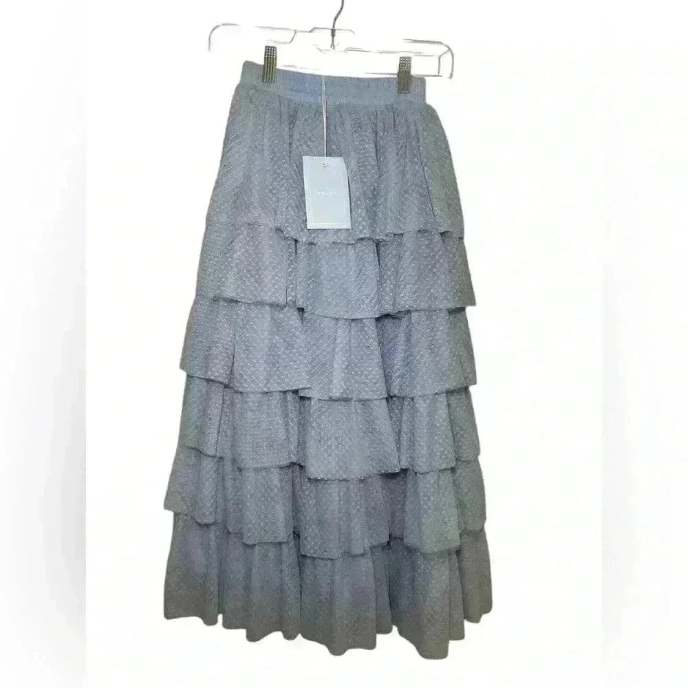 Hill House New NWT Light Blue Pandora Tulle Skirt Size Small - Picture 2 of 4